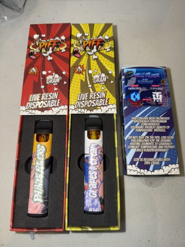 Piff 1G Real Live Resin Disposable